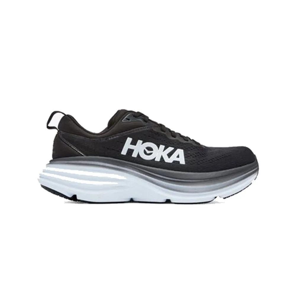 HOKA ONE ONE BONDI 8 BLACK/WHITE - WOMENS