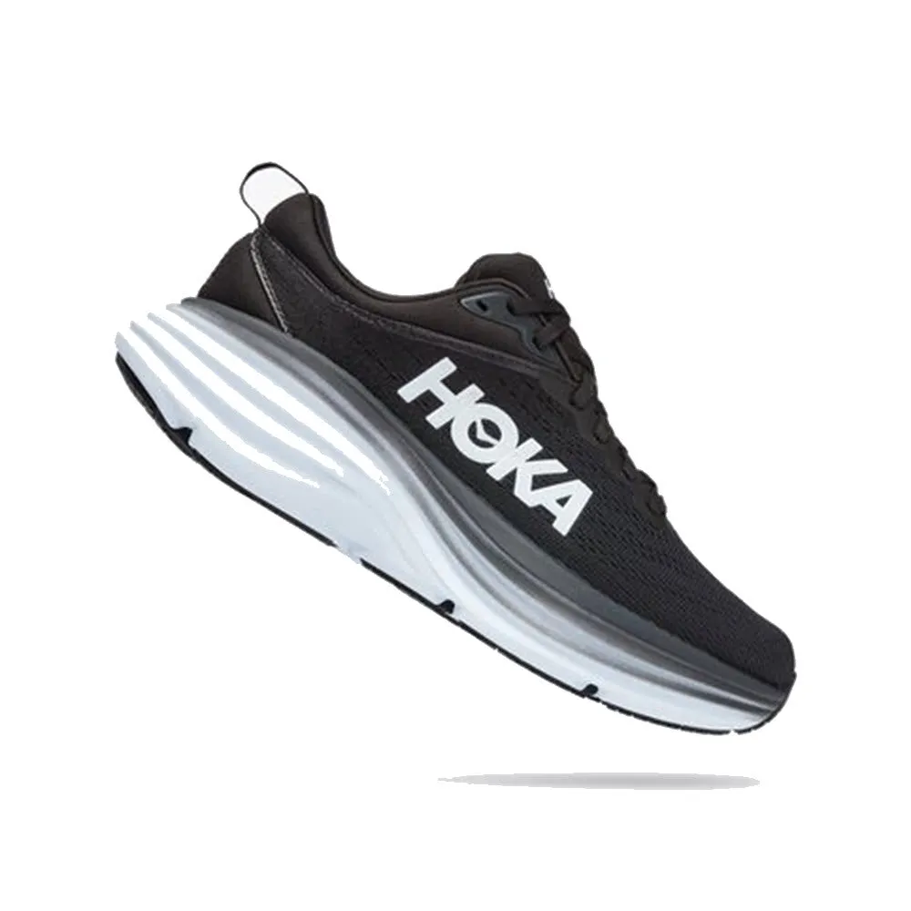 HOKA ONE ONE BONDI 8 BLACK/WHITE - WOMENS