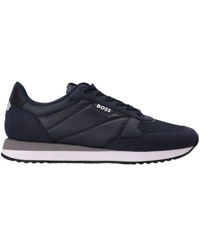 Hugo Boss Kai Runn Mens Trainers | Navy - 4063541108549