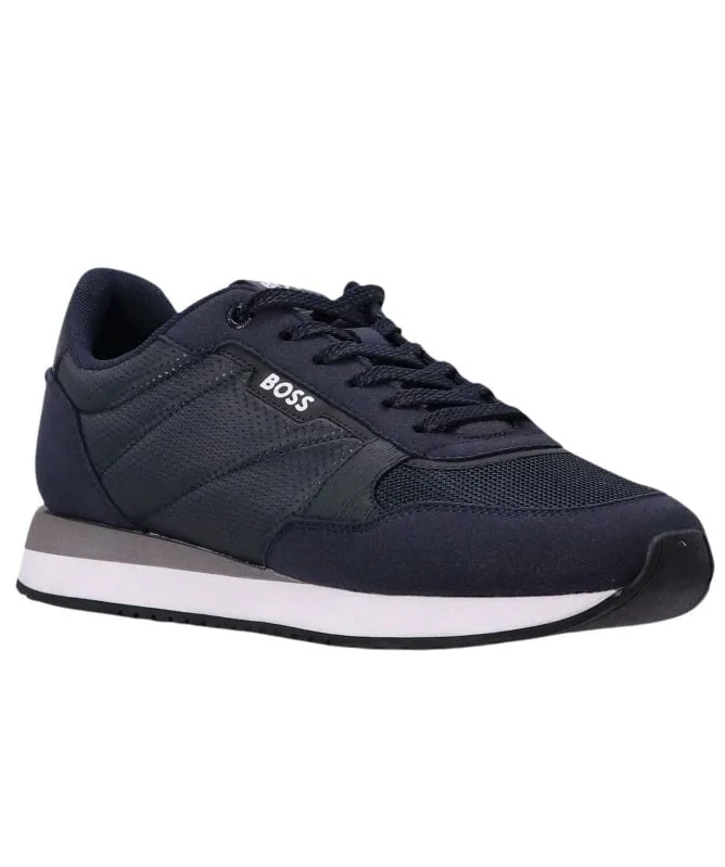 Hugo Boss Kai Runn Mens Trainers | Navy - 4063541108549