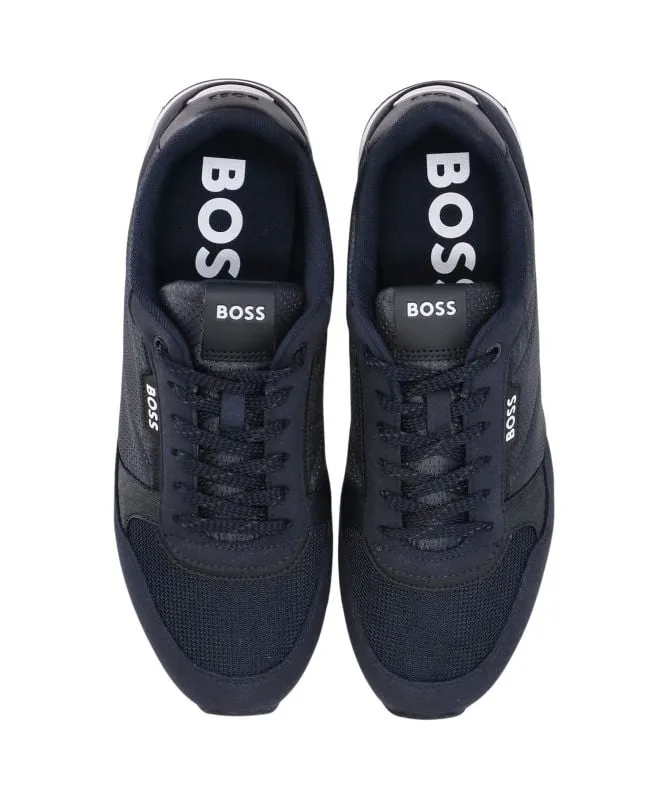 Hugo Boss Kai Runn Mens Trainers | Navy - 4063541108549