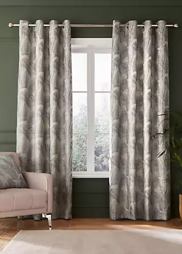 Hyperion Interiors Tamra Palm Pair of Eyelet Curtains | Kaleidoscope