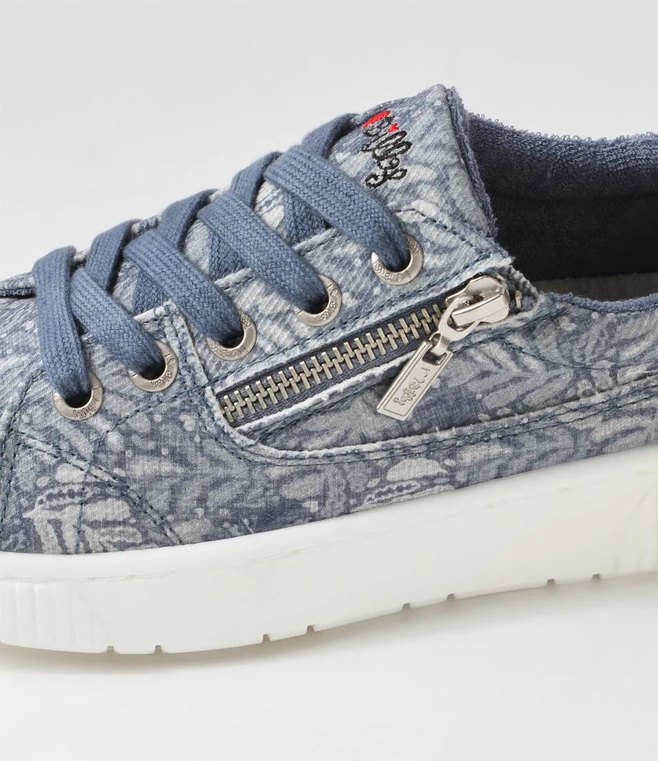 I LOVE BILLY Izzar Denim Flower Recycled Canvas Sneakers