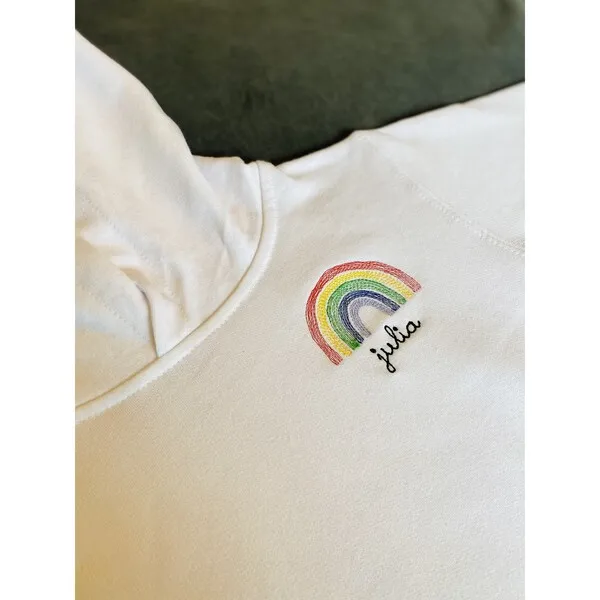 juju + stitch Little Kid Pullover Hoodie, Rainbow