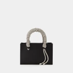 Kara  Phone Cord Midi Tote Phone Pouch - Kara - Black - Leather