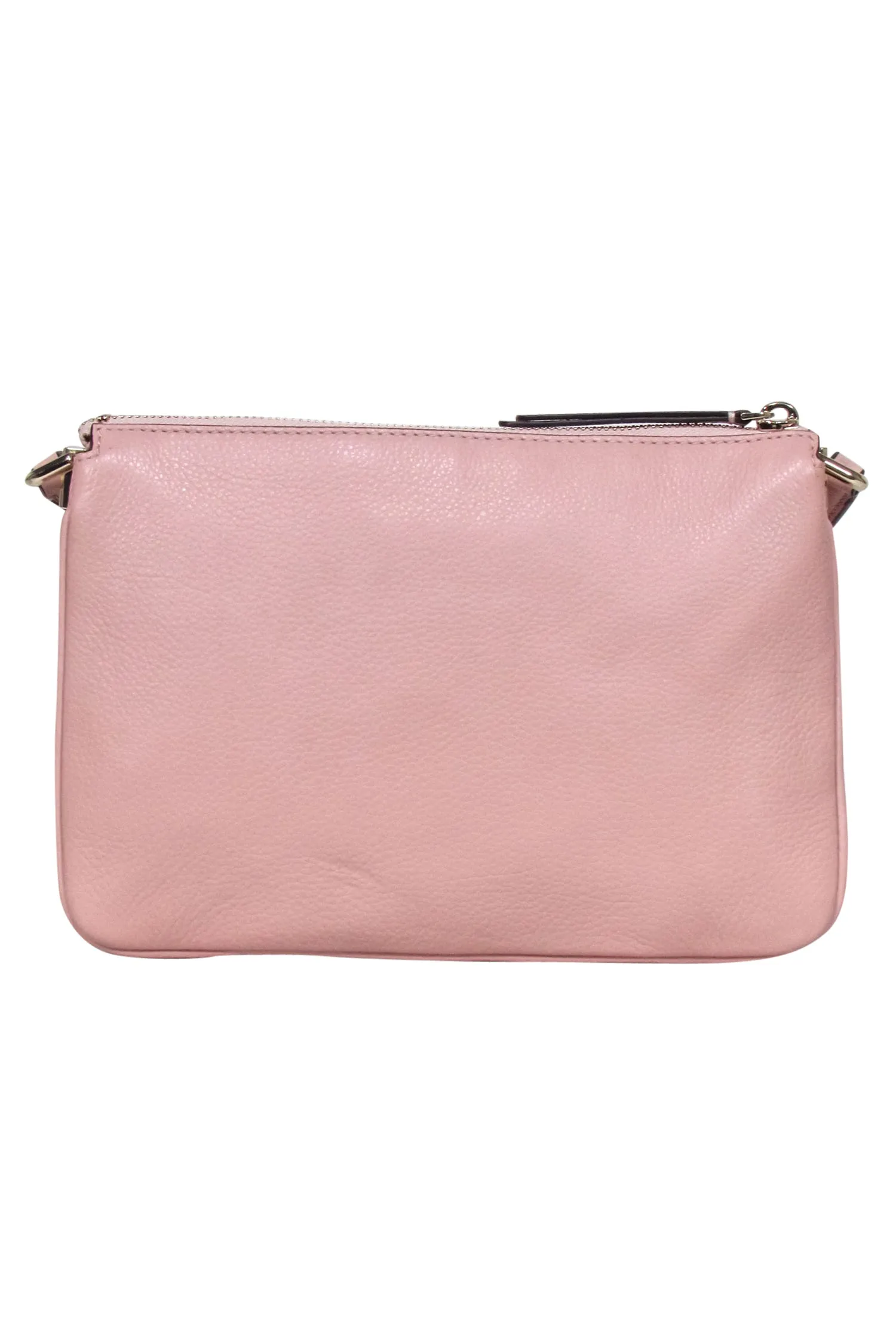 Kate Spade- Light Pink Pebbled Leather Triple Gusset Crossbody