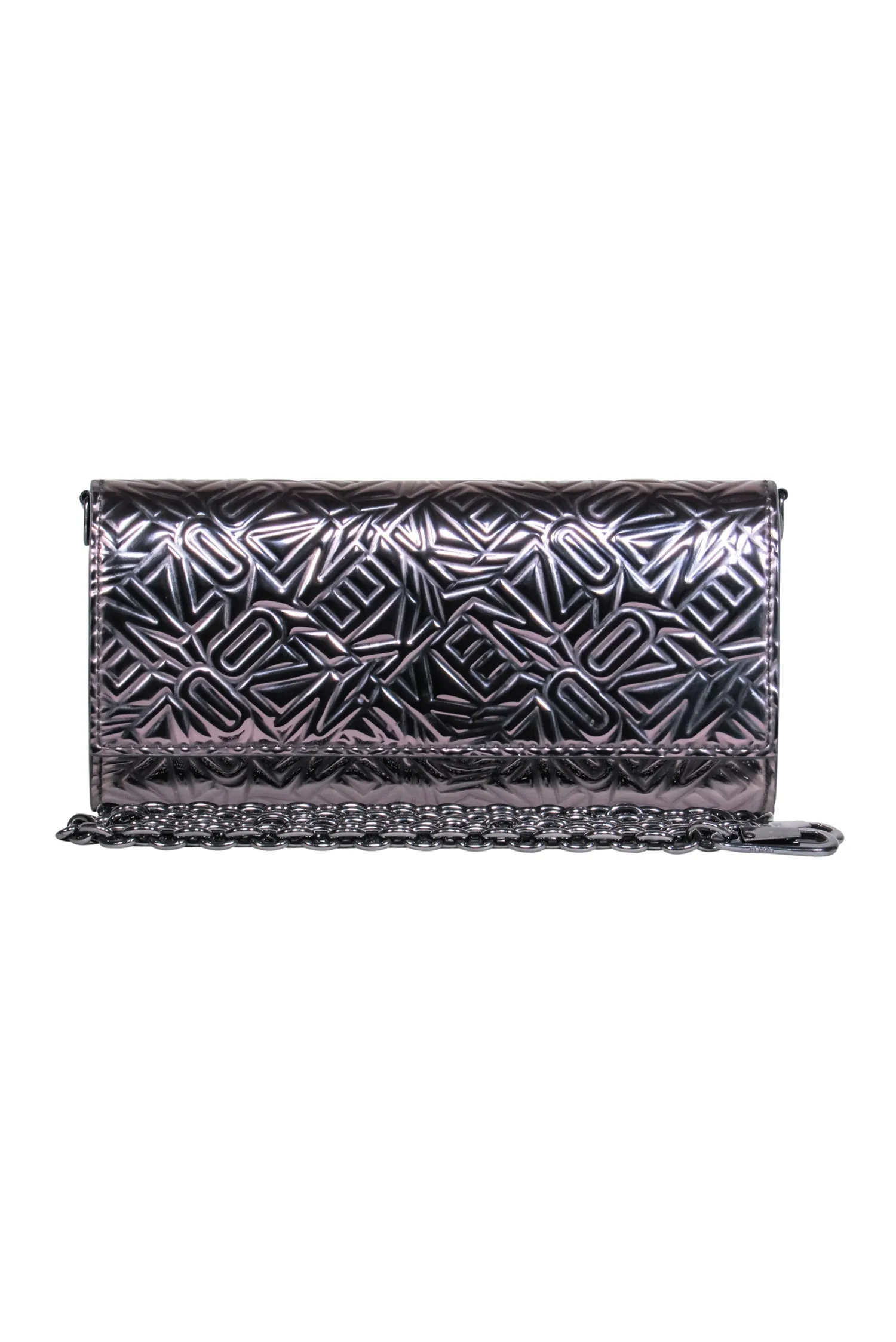 KENZO - Gunmetal Metallic Logo Embossed Crossbody