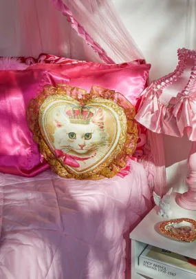 Kitty Queen Heart Pillow-