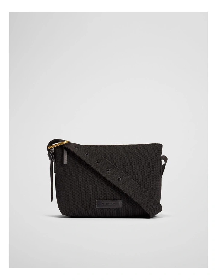 Knit Shoulder Bag in Black