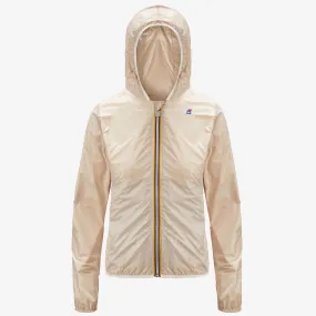 Lily Plus Double - Reversible Waterproof Full Zip Windbreaker in White-Beige