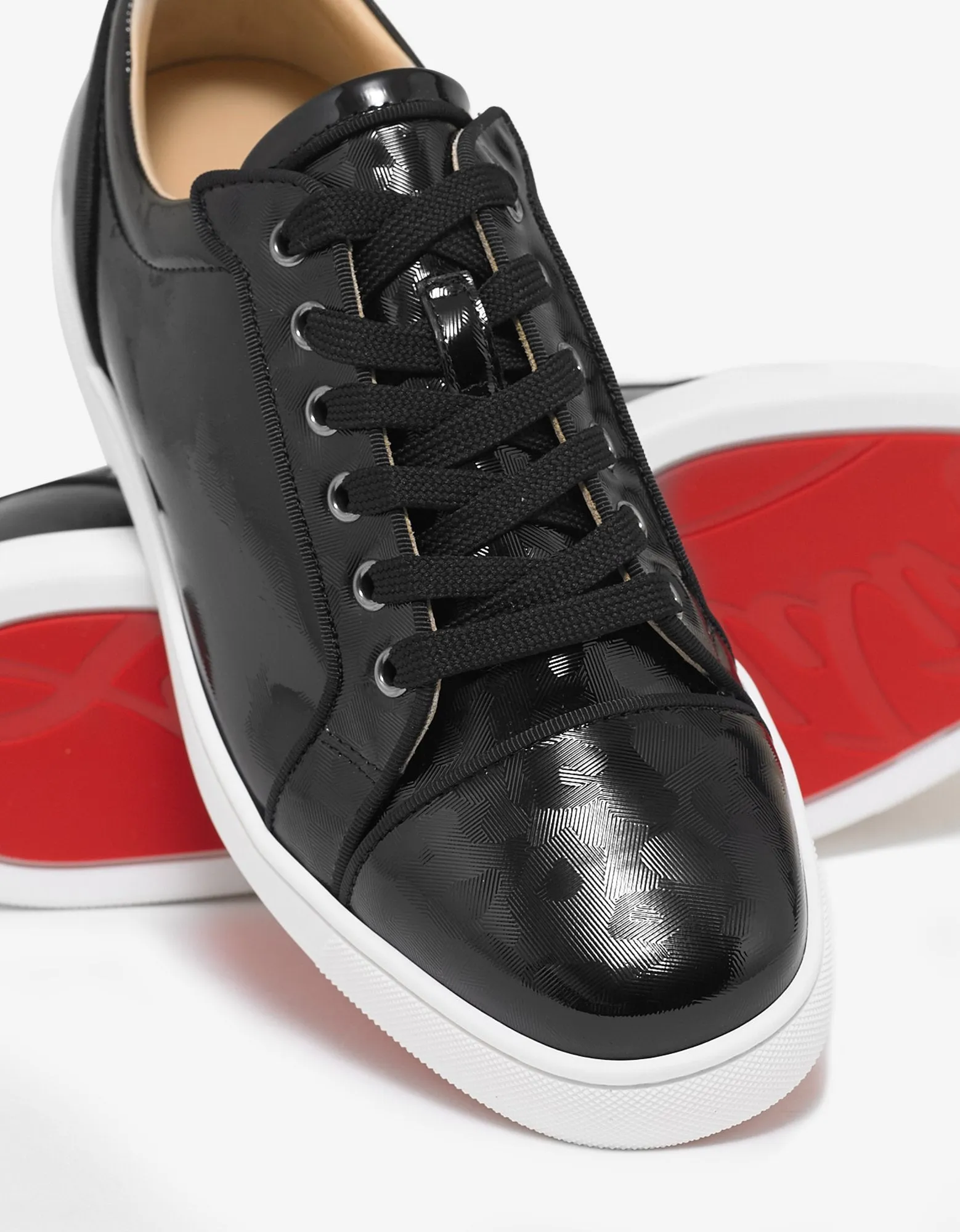 Louis Junior Orlato Flat Black Panther Print Trainers -