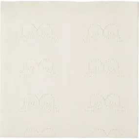 Marie-Chantal Pointelle Angel Wing Cashmere Blanket in Ivory