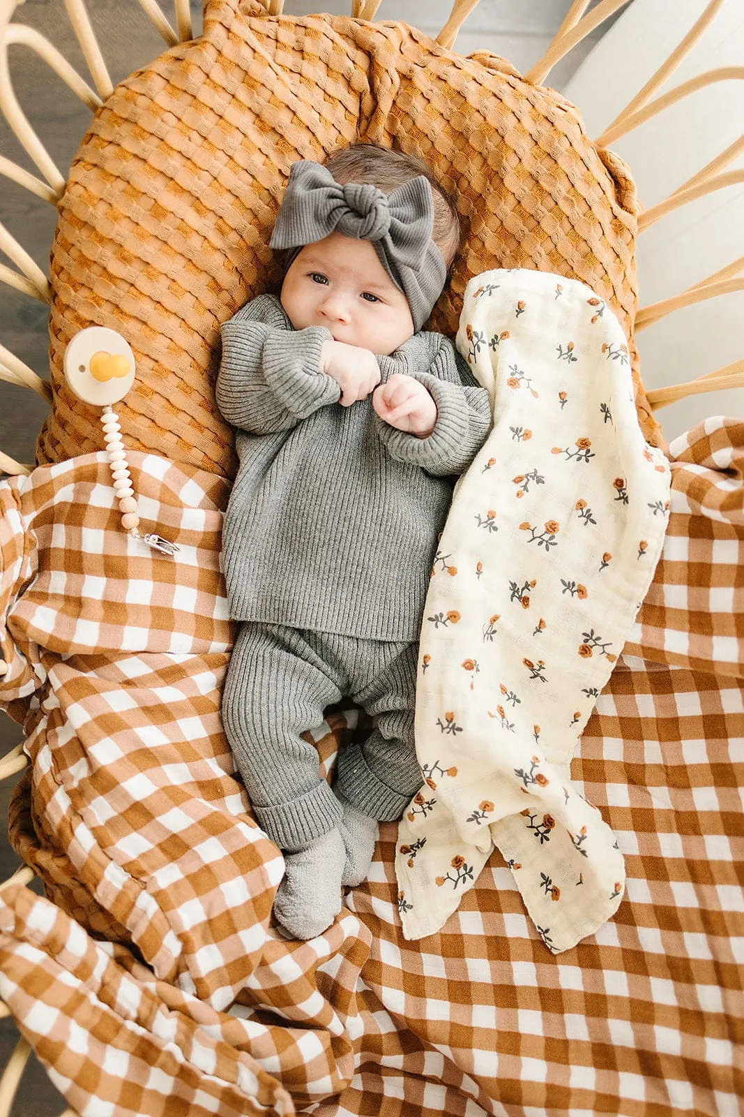 Mebie Baby Gingham Muslin Quilt *