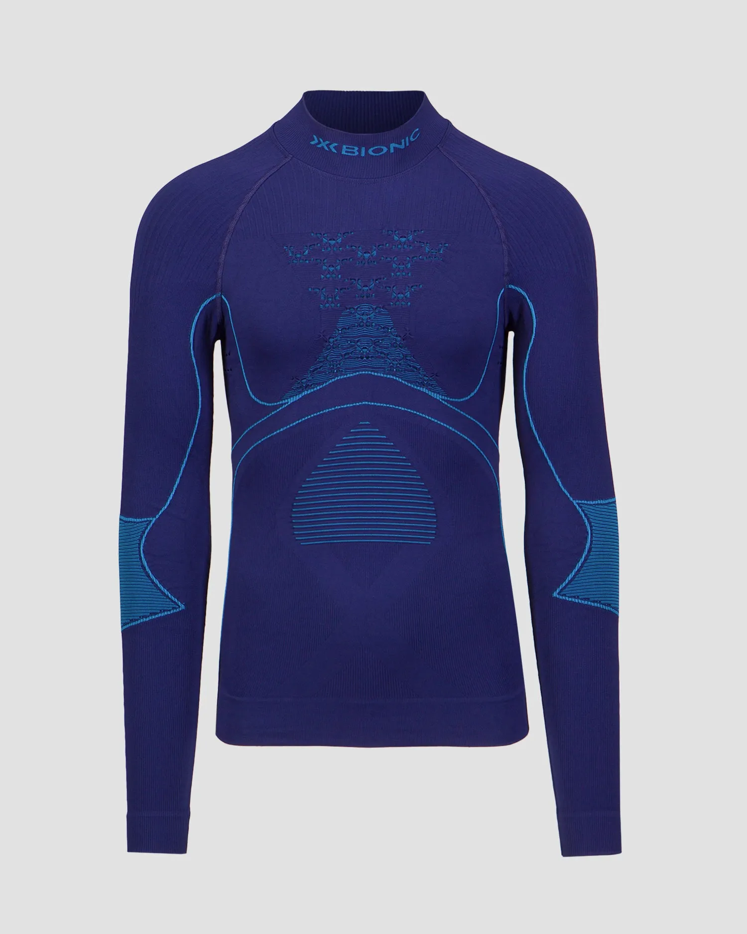 Men's navy blue longsleeve with half turtleneck X-Bionic Energy Accumulator 4.0 Turtle Neck LG SL eawt18w19m-a234