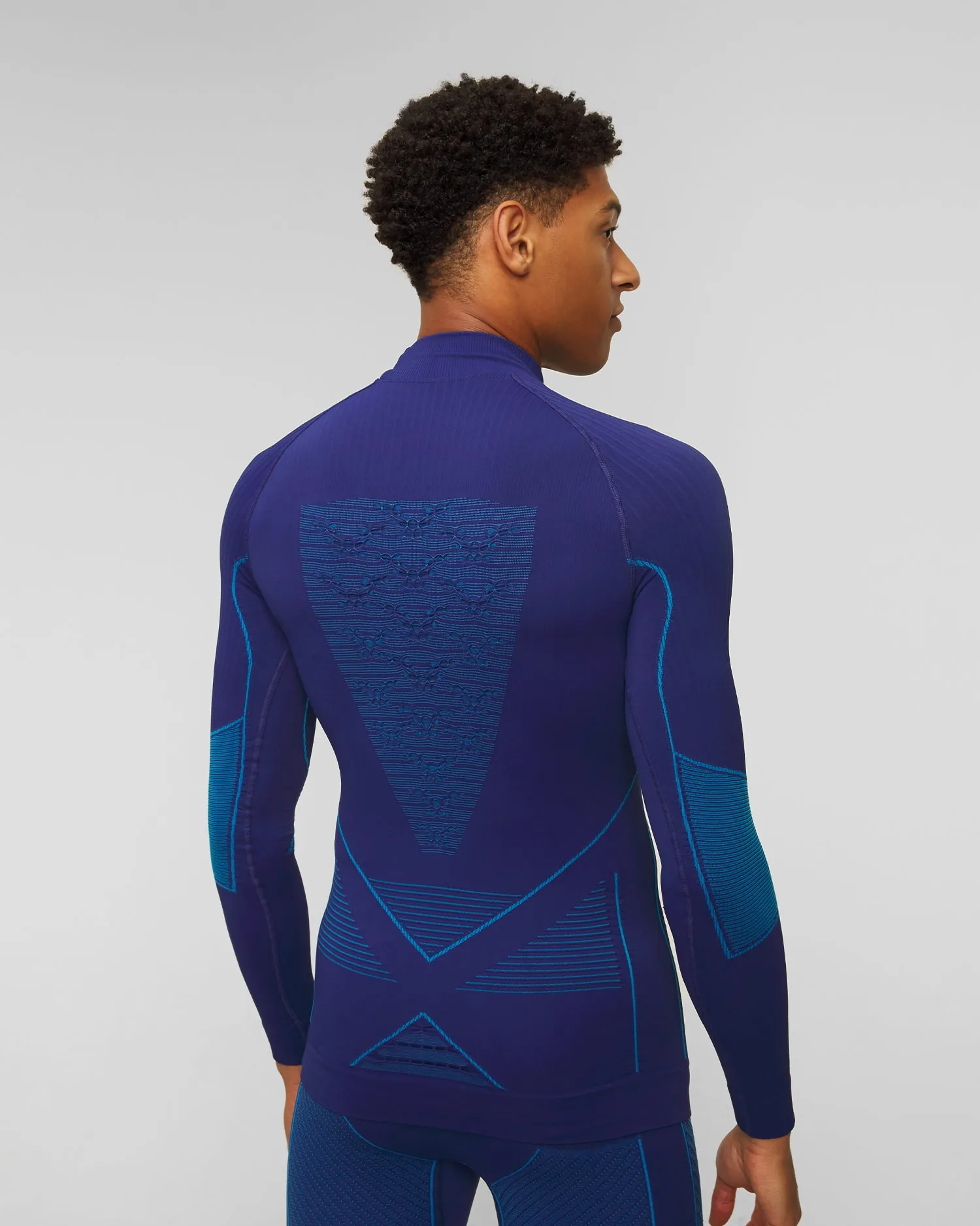 Men's navy blue longsleeve with half turtleneck X-Bionic Energy Accumulator 4.0 Turtle Neck LG SL eawt18w19m-a234