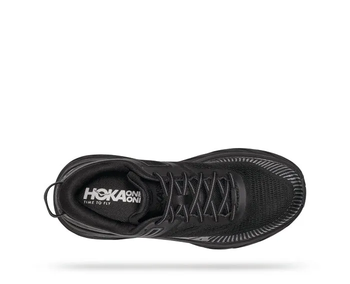 Mens Hoka Bondi 7 X-Wide in Black/Black