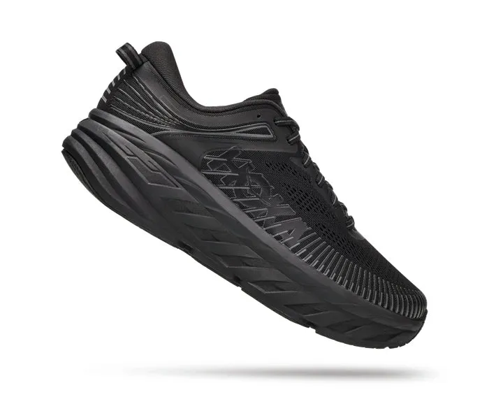 Mens Hoka Bondi 7 X-Wide in Black/Black