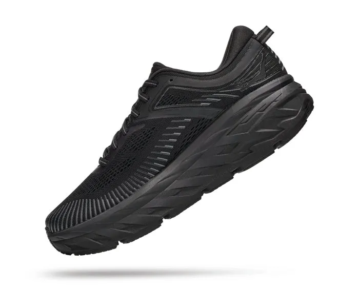 Mens Hoka Bondi 7 X-Wide in Black/Black