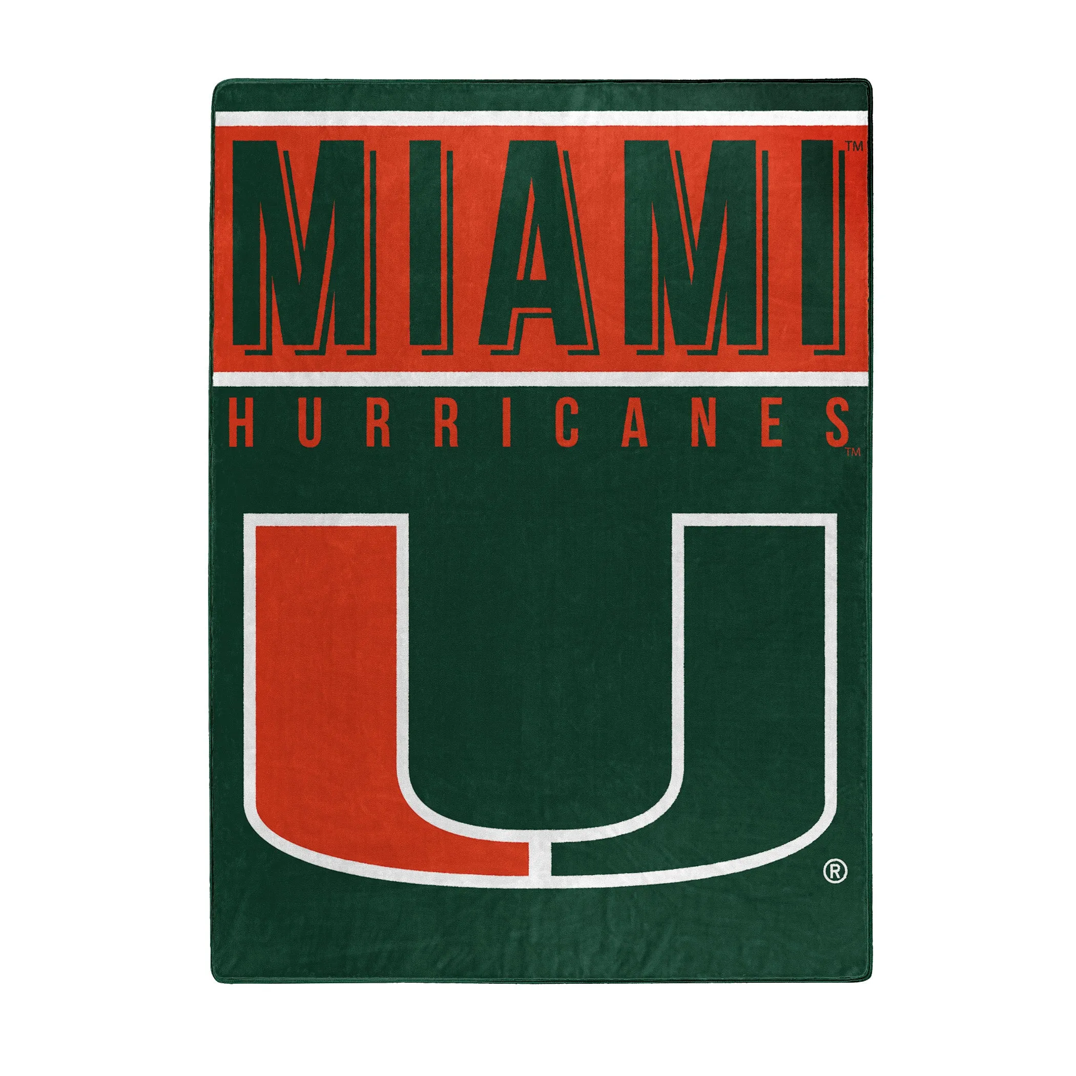 Miami Hurricanes 60 x 80 Basic Royal Plush Blanket