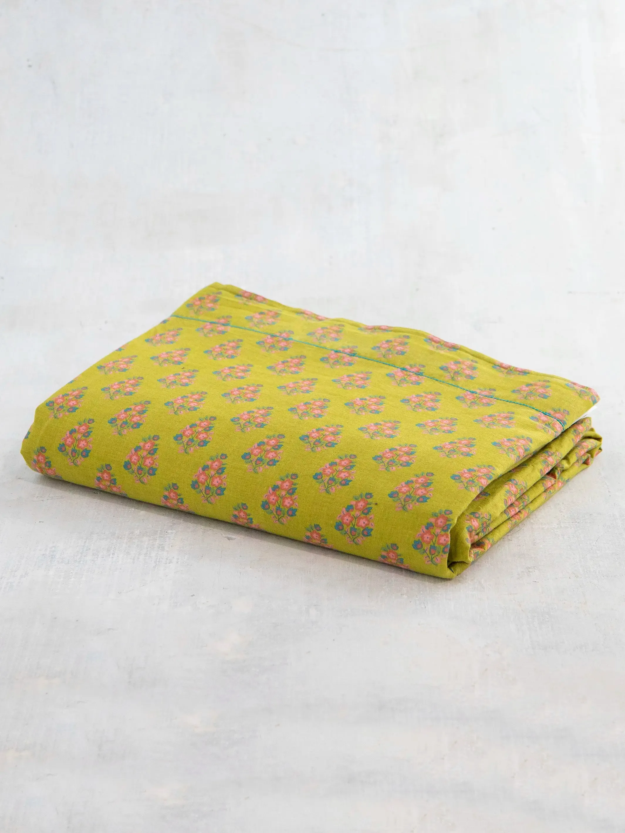 Mix & Match Soft Cotton Flat Sheet - Green Maia