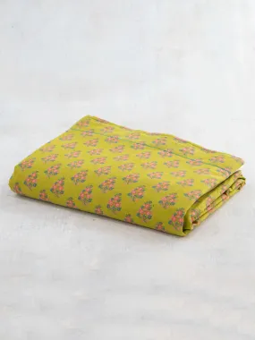 Mix & Match Soft Cotton Flat Sheet - Green Maia