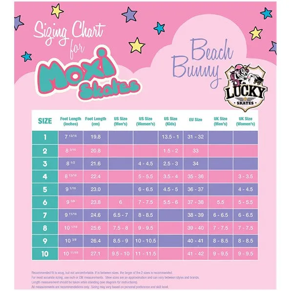 Moxi Beach Bunny Peach Blanket Roller Skates