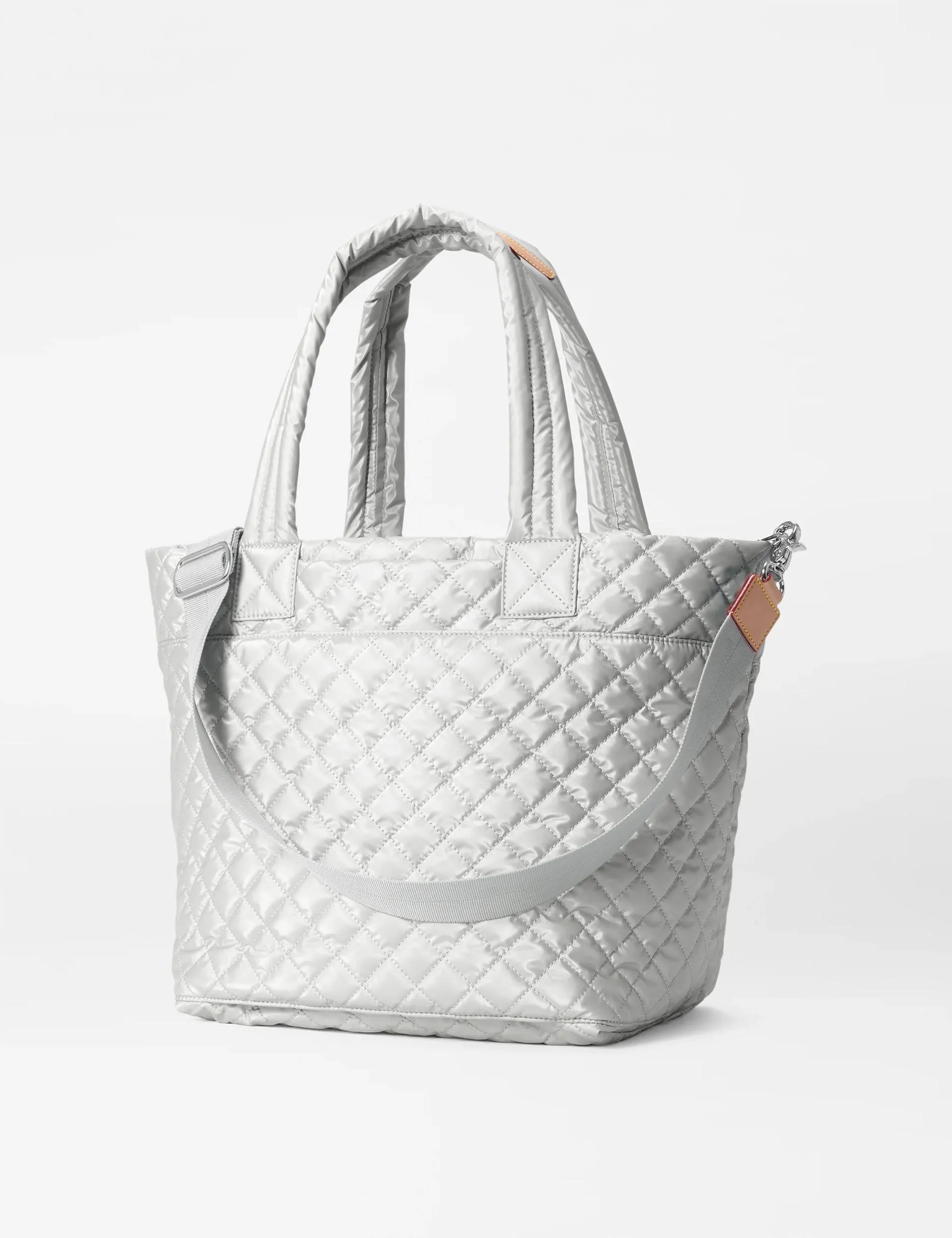 MZ Wallace Medium Metro Tote Deluxe - Oyster Metallic