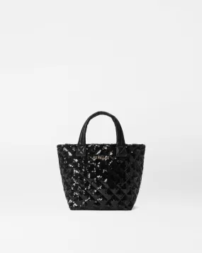 MZ Wallace    Micro Metro Tote Deluxe Black Sequin