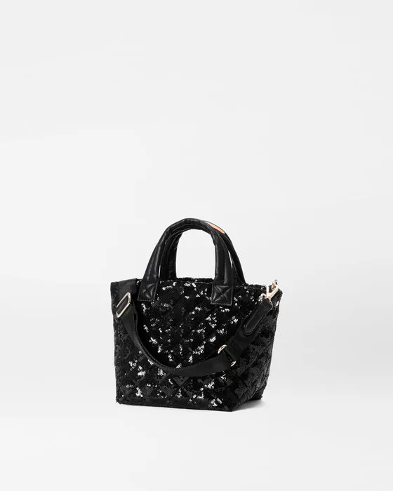 MZ Wallace    Micro Metro Tote Deluxe Black Sequin