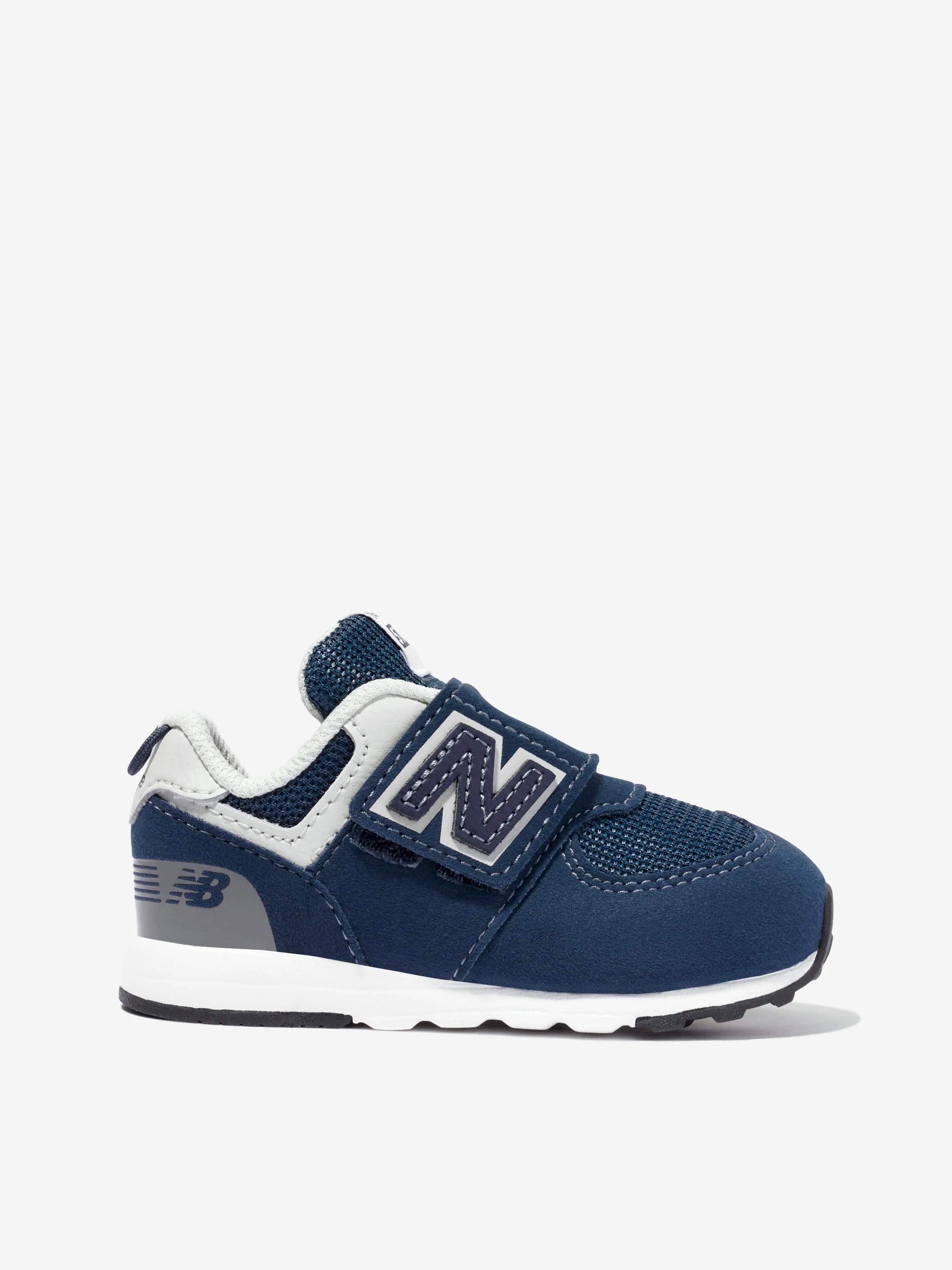 New Balance - Baby 574 Logo Trainers in Navy | Childsplay Clothing