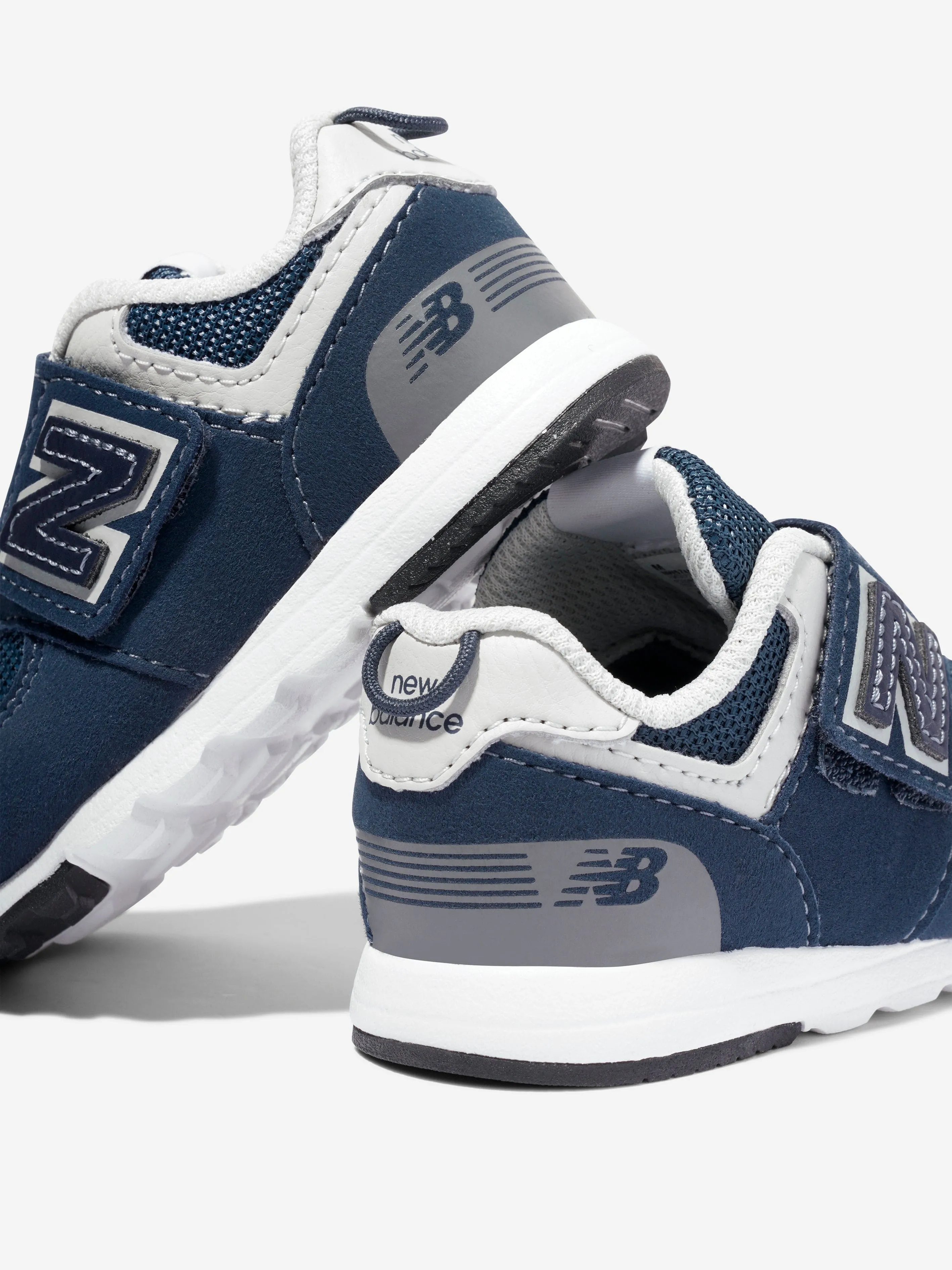 New Balance - Baby 574 Logo Trainers in Navy | Childsplay Clothing