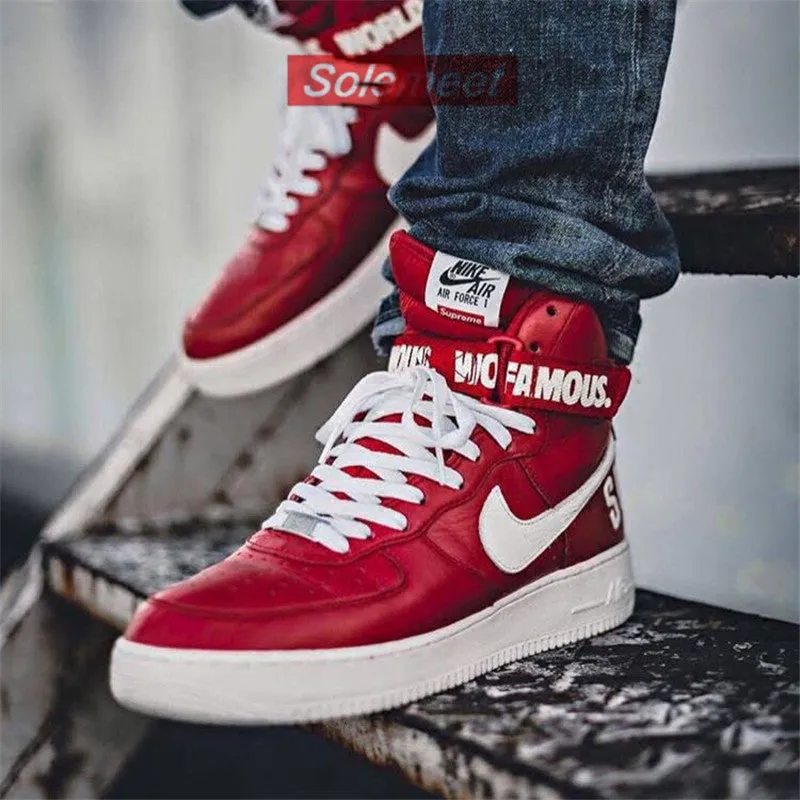 Nike Air Force 1 High Joint White-red SUPREME