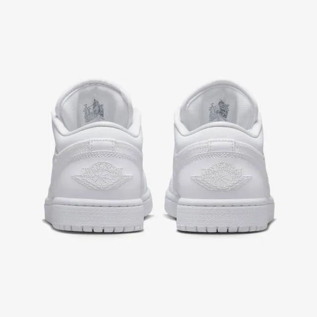 Nike Women's Air Jordan 1 Low (Triple White Quilted/ Whi...