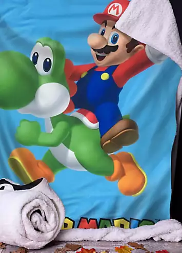 Nintendo Super Mario & Yoshi Fleece Blanket | Kaleidoscope