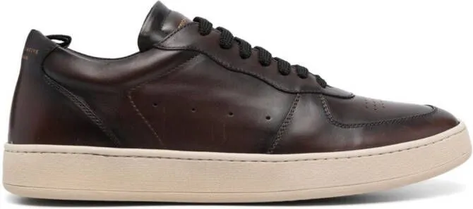 Officine Creative low-top leather sneakers Brown