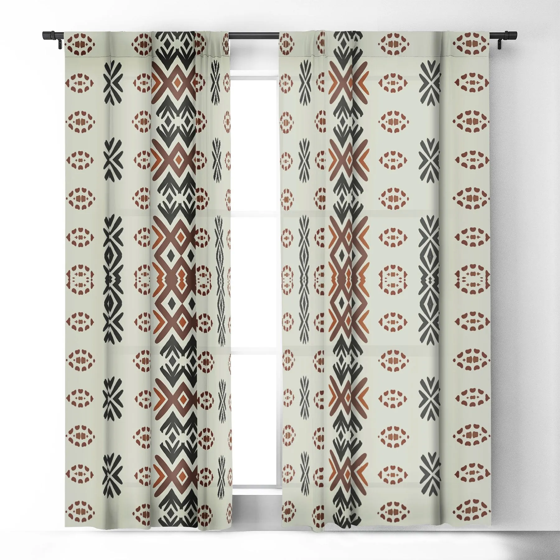 Ole Western Tribal Blackout Window Curtains (DS)