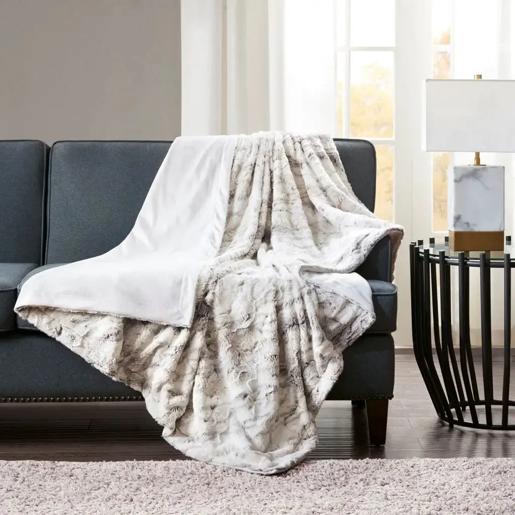 Oversized 60x70 Marble Throw Blanket Natural