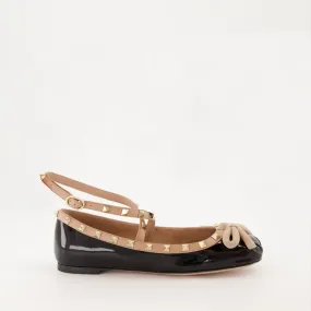 Patent Leather Rockstud Ballet Flats