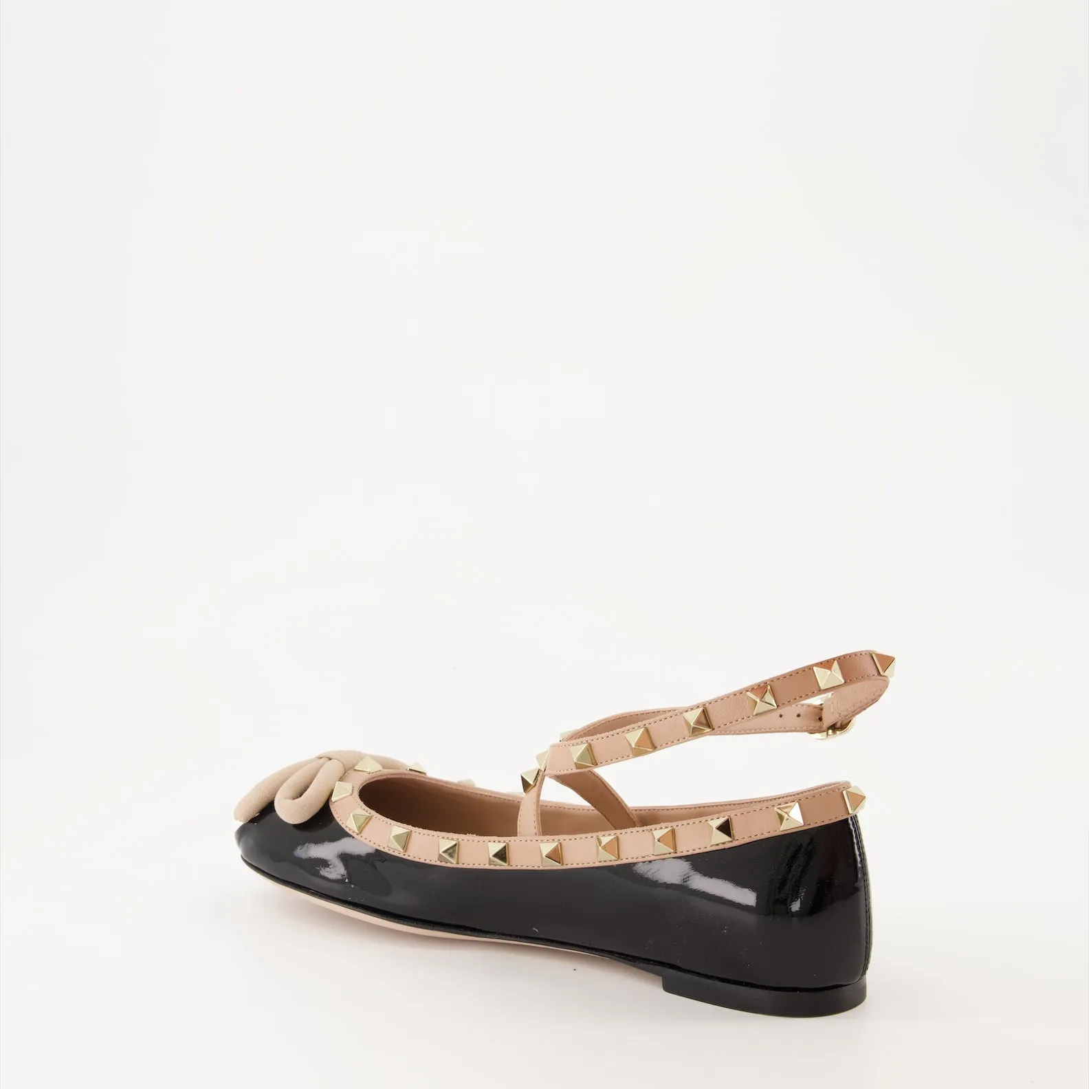 Patent Leather Rockstud Ballet Flats