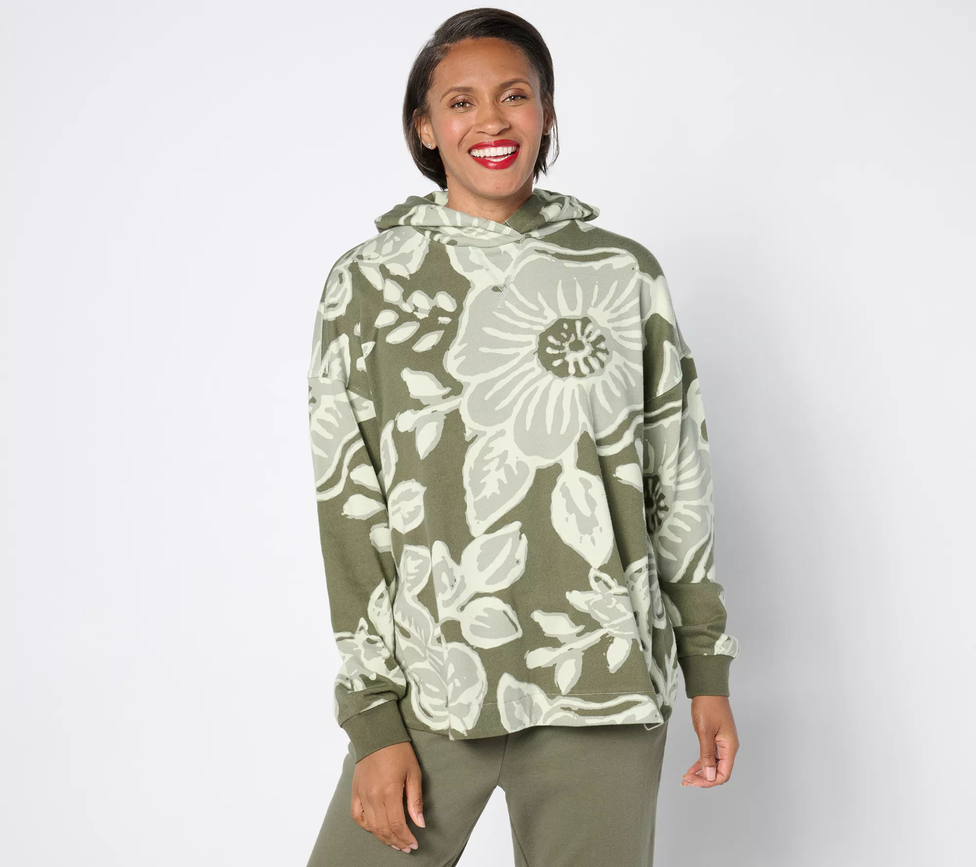 Peace Love World Printed Hooded Pullover