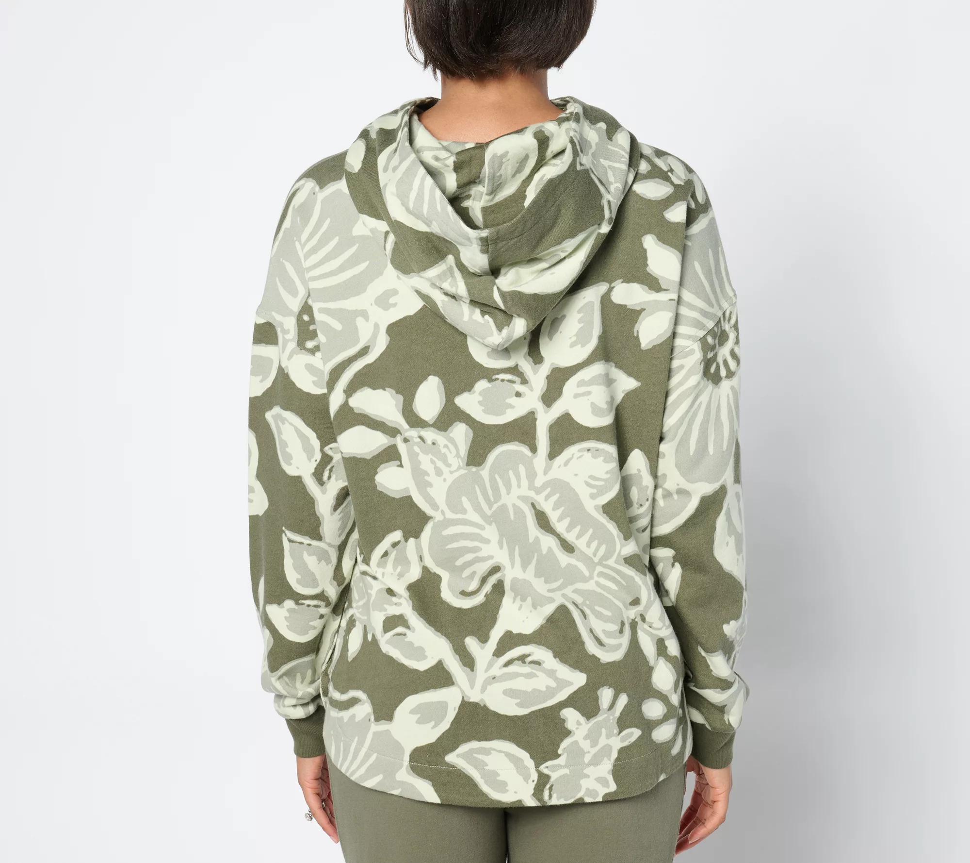 Peace Love World Printed Hooded Pullover