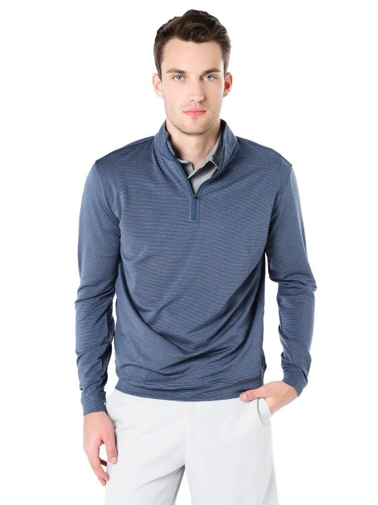     PETER MILLAR  Men's Sugar Stripe Perth Performance Pullover    