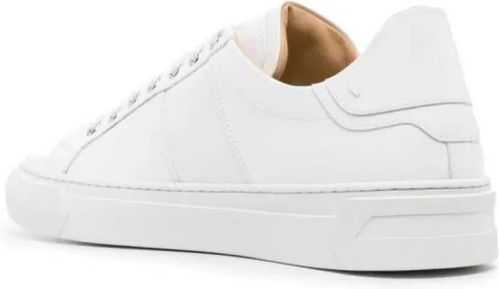 Philipp Plein logo-plaque leather sneakers White