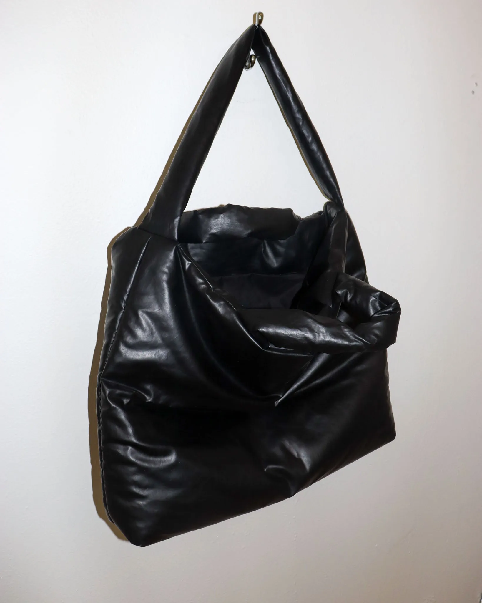 Pre-owned: KASSL Leather Pillow Tote in Black