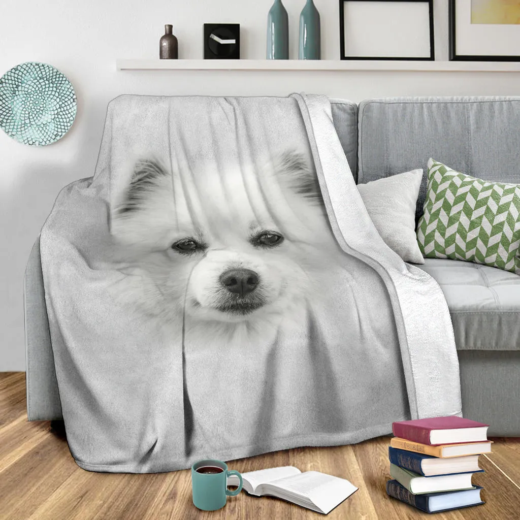 Premium Blanket American Eskimo Face Hair