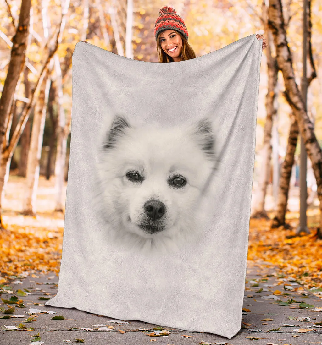 Premium Blanket American Eskimo Face Hair