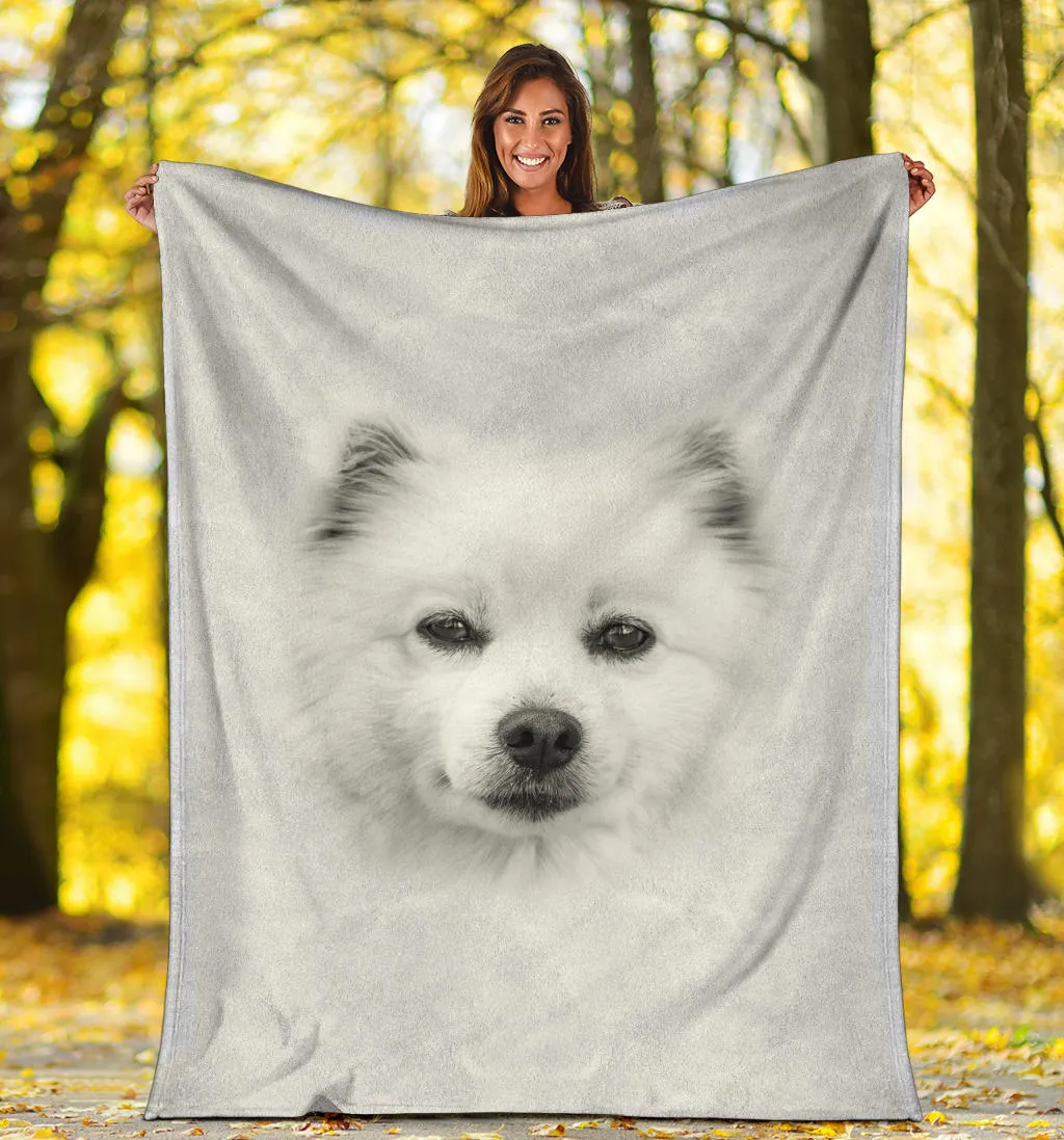 Premium Blanket American Eskimo Face Hair