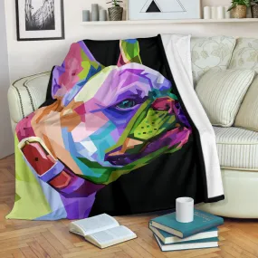 Premium Blanket cute french bulldog geometric pop art style