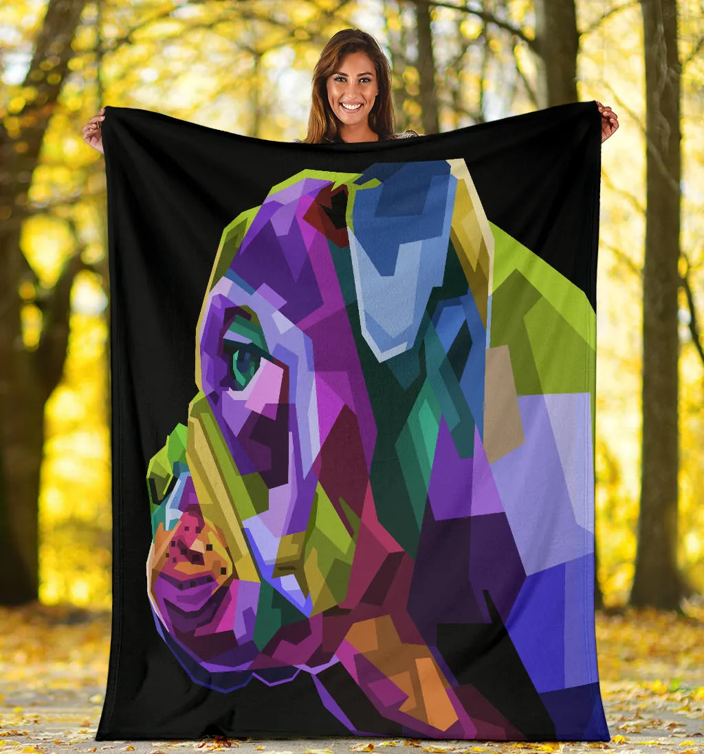 Premium Blanket english bulldog pop art style