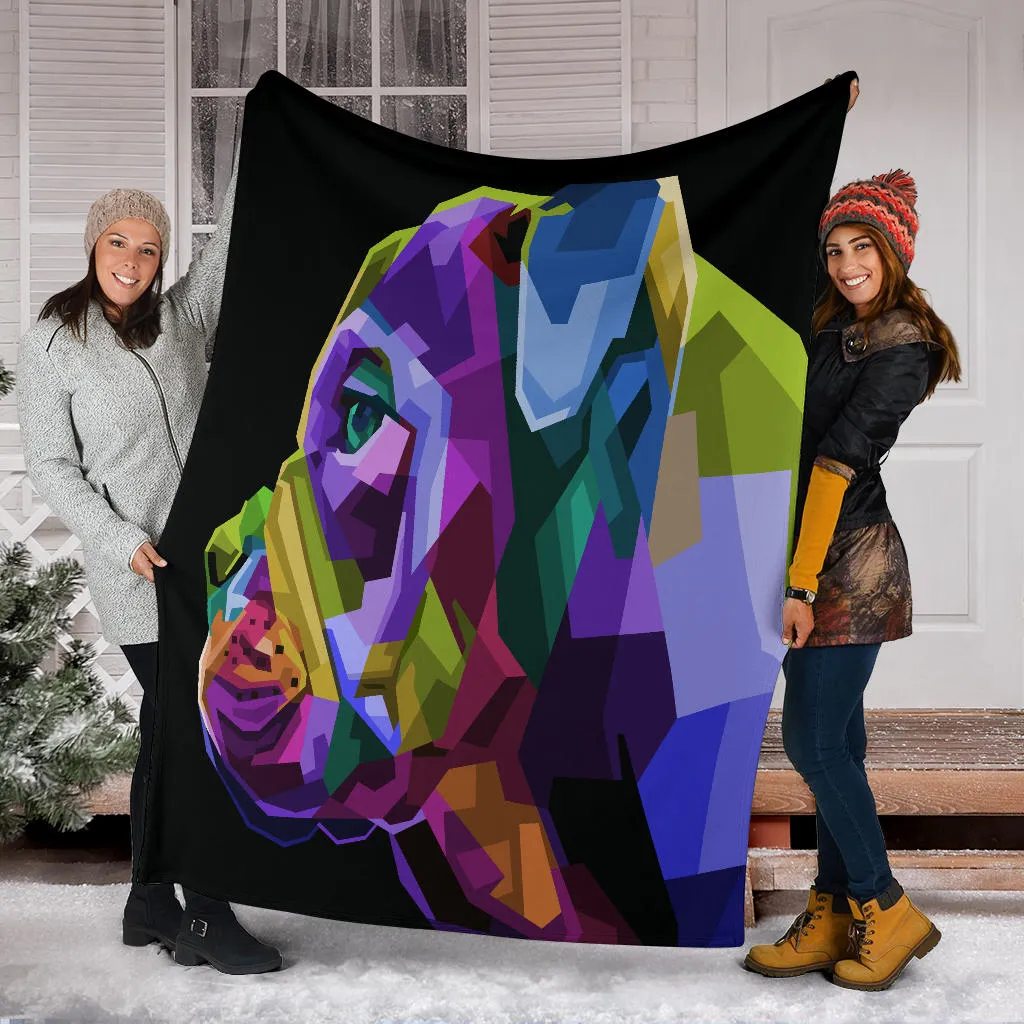 Premium Blanket english bulldog pop art style